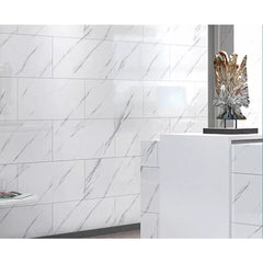 Panel Adhesivo para Pared o Suelo Vinílico Mármol 30x60 cm