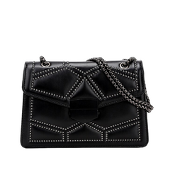 Bolso de Cuero Mary | Cadena Convertible y Relieve Tridimensional