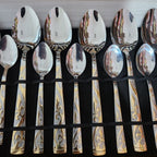 Cubiertos de Acero Inoxidable 24 Piezas + Caja de Madera de Regalo