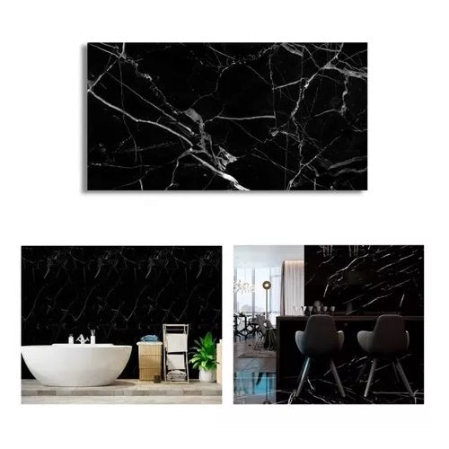 Panel Adhesivo para Pared o Suelo Vinílico Mármol 30x60 cm