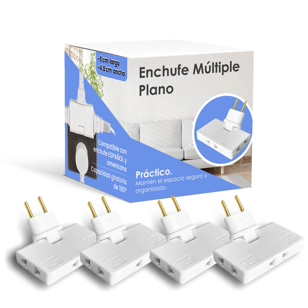 Enchufe Plano Giratorio 180º | ¡Compra 1 y Llévate 4!