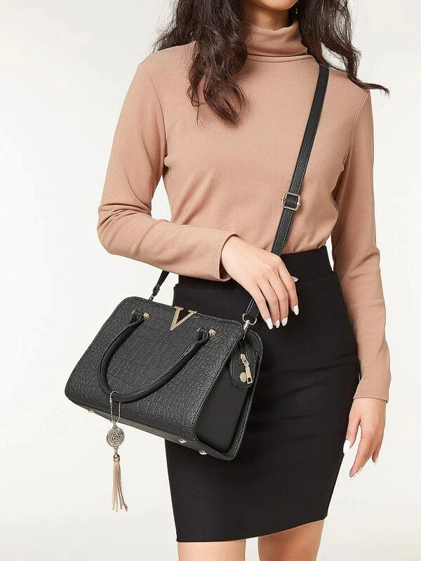 Bolso de Cuero Croco | Textura Croco con Interior Organizado