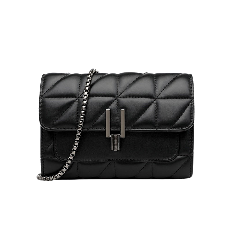 Bolso de Cuero Luxe | Correa de Cadena y Cierre de Cerrojo