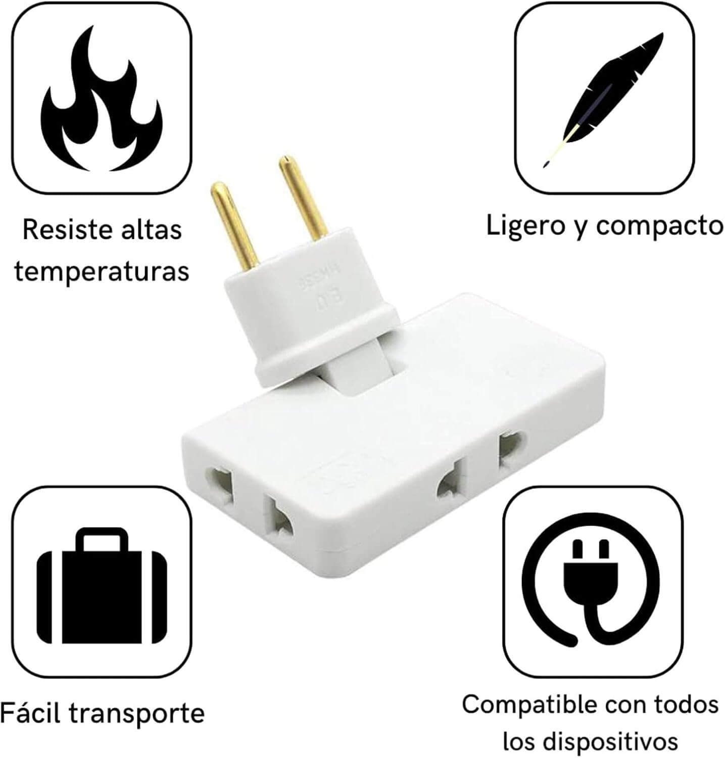 Enchufe Plano Giratorio 180º | ¡Compra 1 y Llévate 4!
