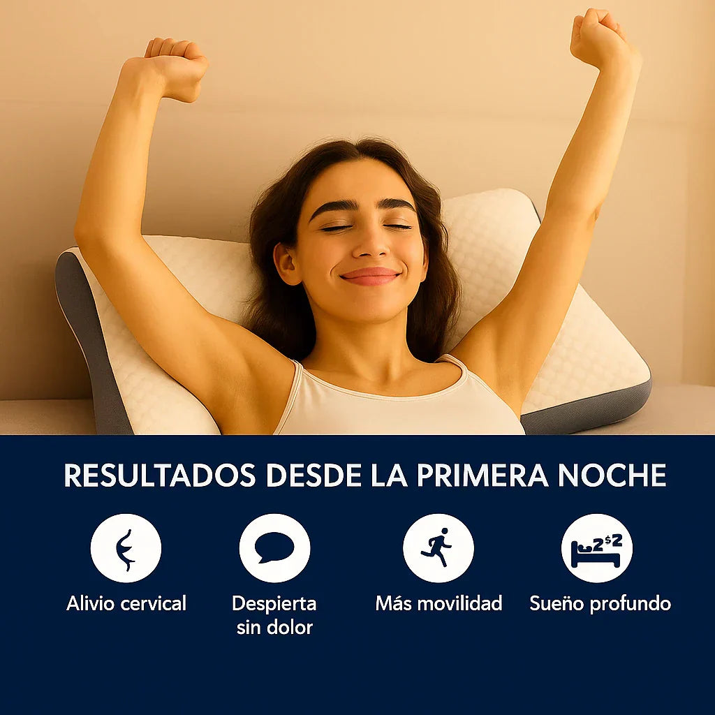 Almohada CerviLux Ergonómica | ¡Compra 1 y Llévate 2!
