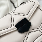 Bolso de Cuero Mary | Cadena Convertible y Relieve Tridimensional