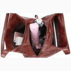 Bolso de Cuero Bella | 3 Compartimentos, Resistente al Agua