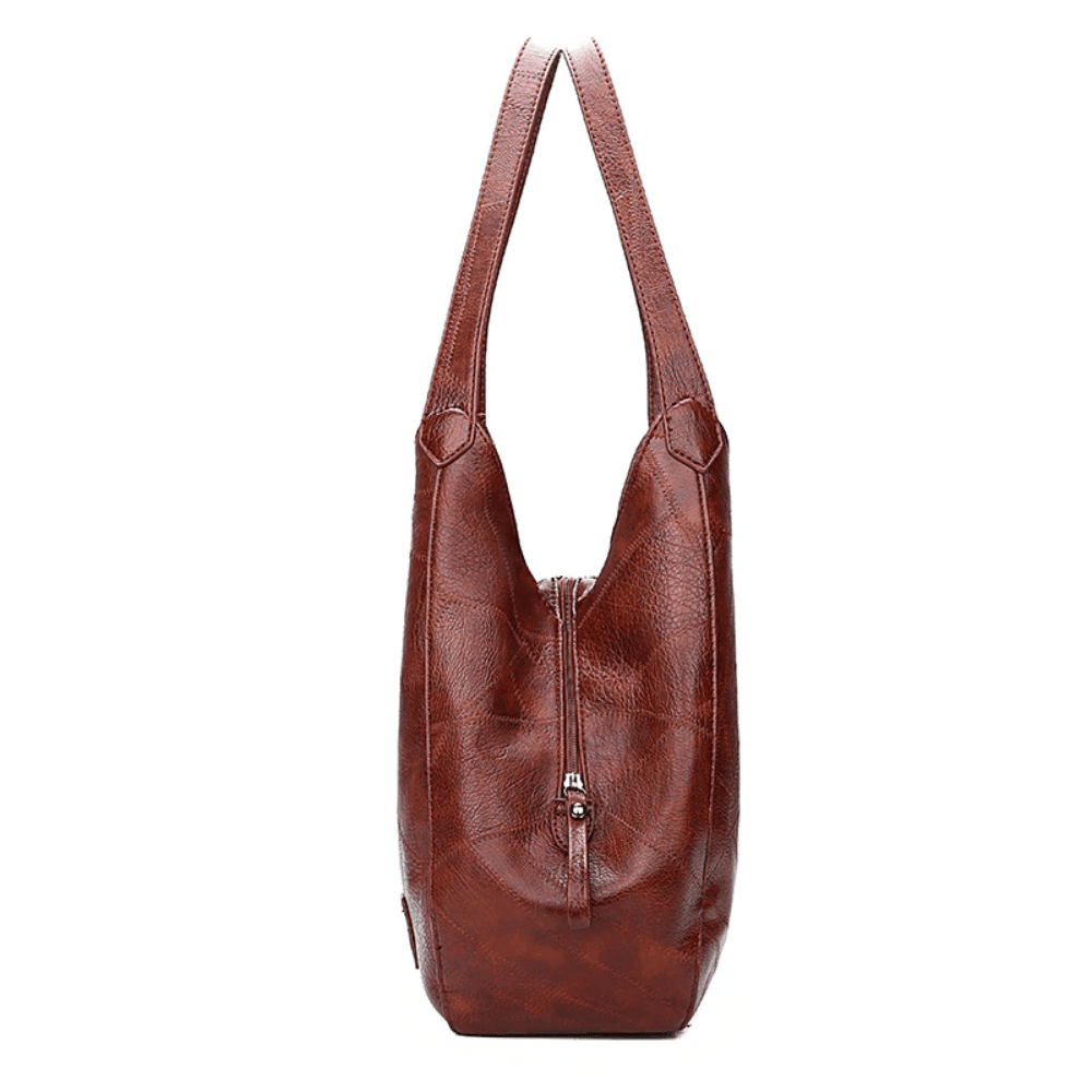 Bolso de Cuero Bella | 3 Compartimentos, Resistente al Agua
