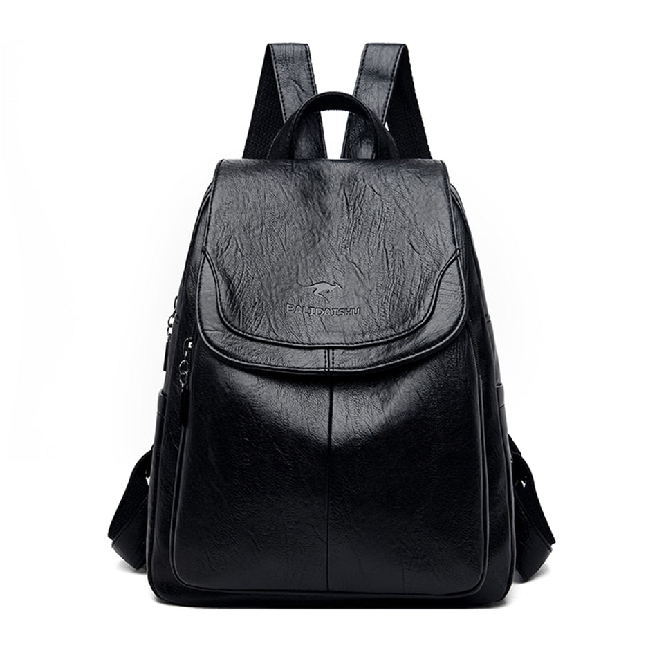Mochila de Cuero Ecobag | 20–35 L Impermeable con Bolsillos