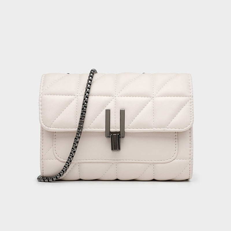 Bolso de Cuero Luxe | Correa de Cadena y Cierre de Cerrojo