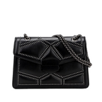 Bolso de Cuero Mary | Cadena Convertible y Relieve Tridimensional
