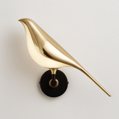 Apliqué de Pared Pájaro Nórdico LED Ajustable Dorado