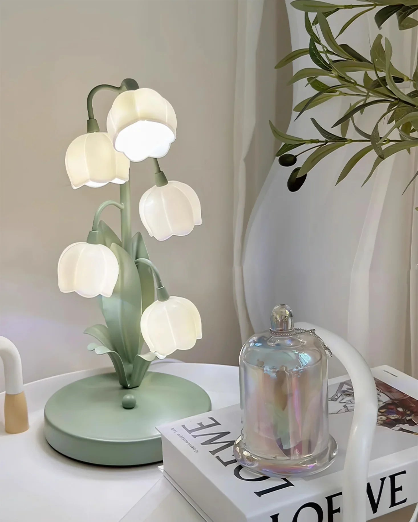 Lámpara de Mesa Campana Orquídea