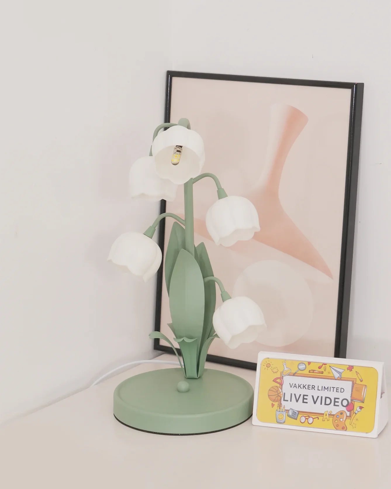 Lámpara de Mesa Campana Orquídea