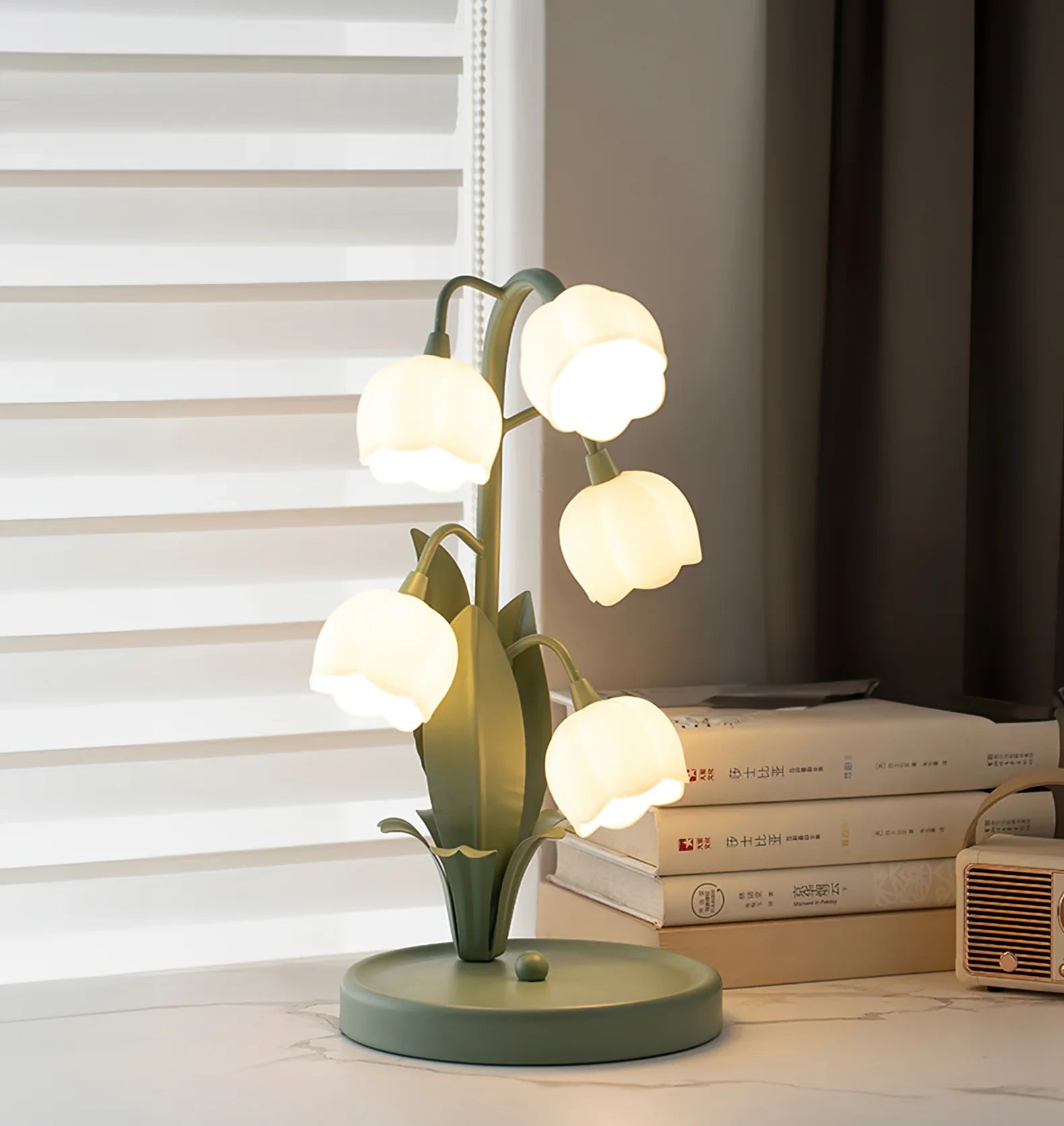 Lámpara de Mesa Campana Orquídea