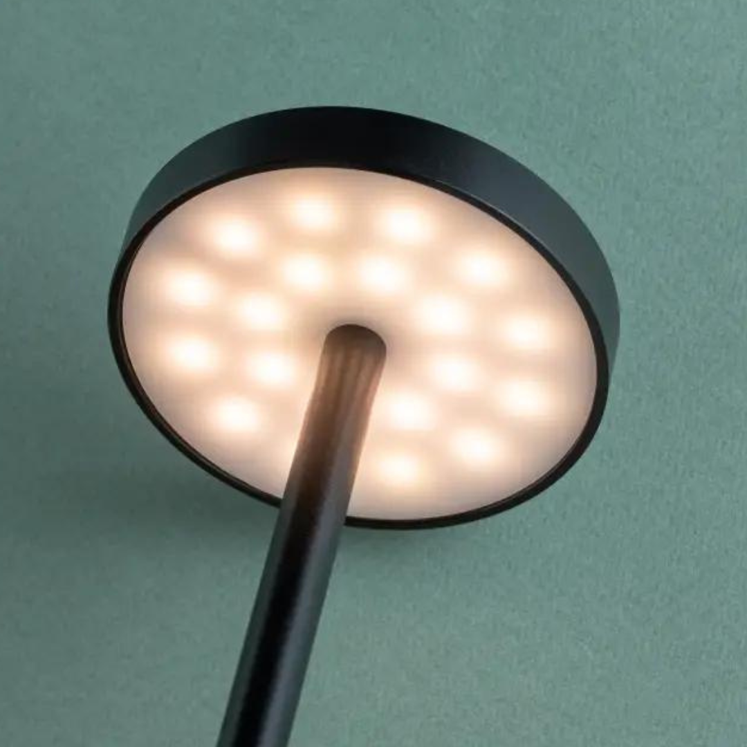Lámpara de Mesa LED Recargable Sin Cable Metal