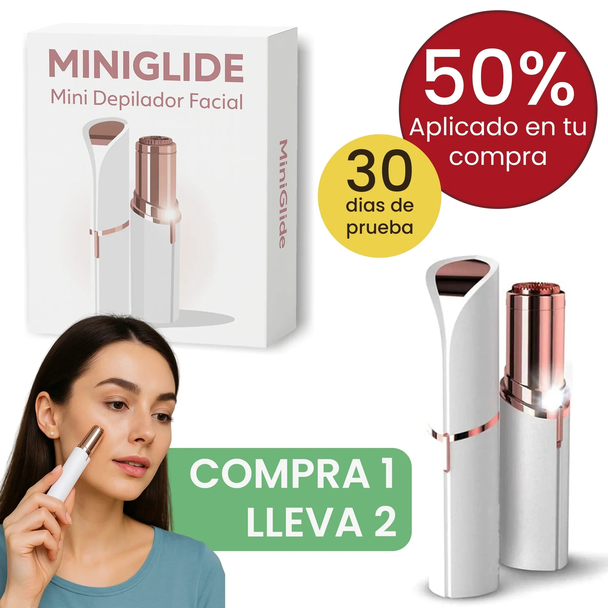 MiniGlide - Mini Depilador Facial | ¡Compra 1 y Llévate 2!