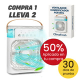 Ventilador Humidificador Portátil ClimaFresh | ¡Compra 1 y Llévate 2!