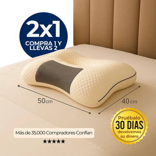 Almohada CerviLux Ergonómica | ¡Compra 1 y Llévate 2!