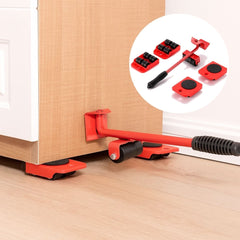 Kit Elevador de Muebles con Ruedas 5 Piezas