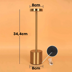 Lámpara de Mesa LED Recargable Sin Cable Metal