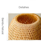Lámpara de Mesa de Bambú Artesanal Diseño Sostenible y Zen