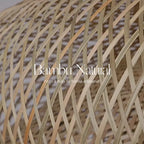 Lámpara Colgante de Bambú Natural Artesanal Estilo Boho Chic
