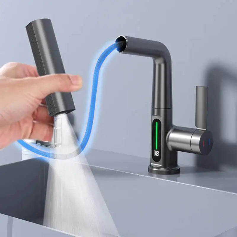 Torneira para Banheiro Inteligente com Display de Temperatura