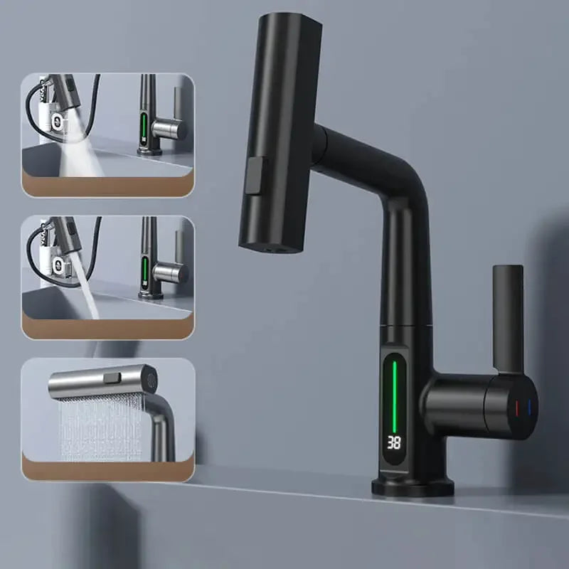 Torneira para Banheiro Inteligente com Display de Temperatura