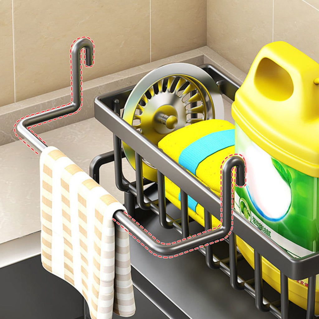 Soporte para Utensilios de Cocina con Drenaje Automático