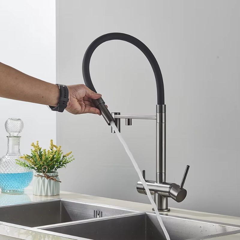 Torneira de Cozinha com Filtro Duplo Comando Extensível London