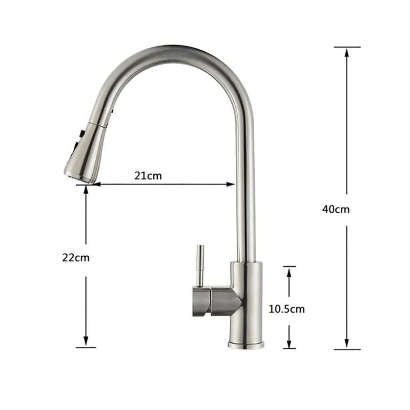 Torneira para Cozinha Escovada Monocomando 360° Sync