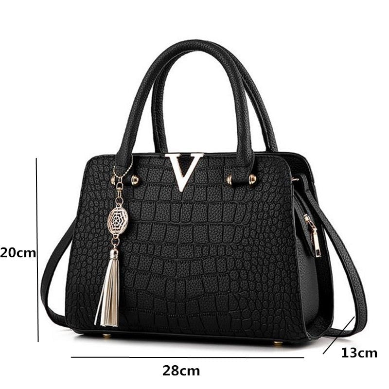 Bolso de Cuero Croco | Textura Croco con Interior Organizado