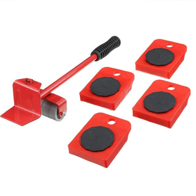 Kit Elevador de Muebles con Ruedas 5 Piezas