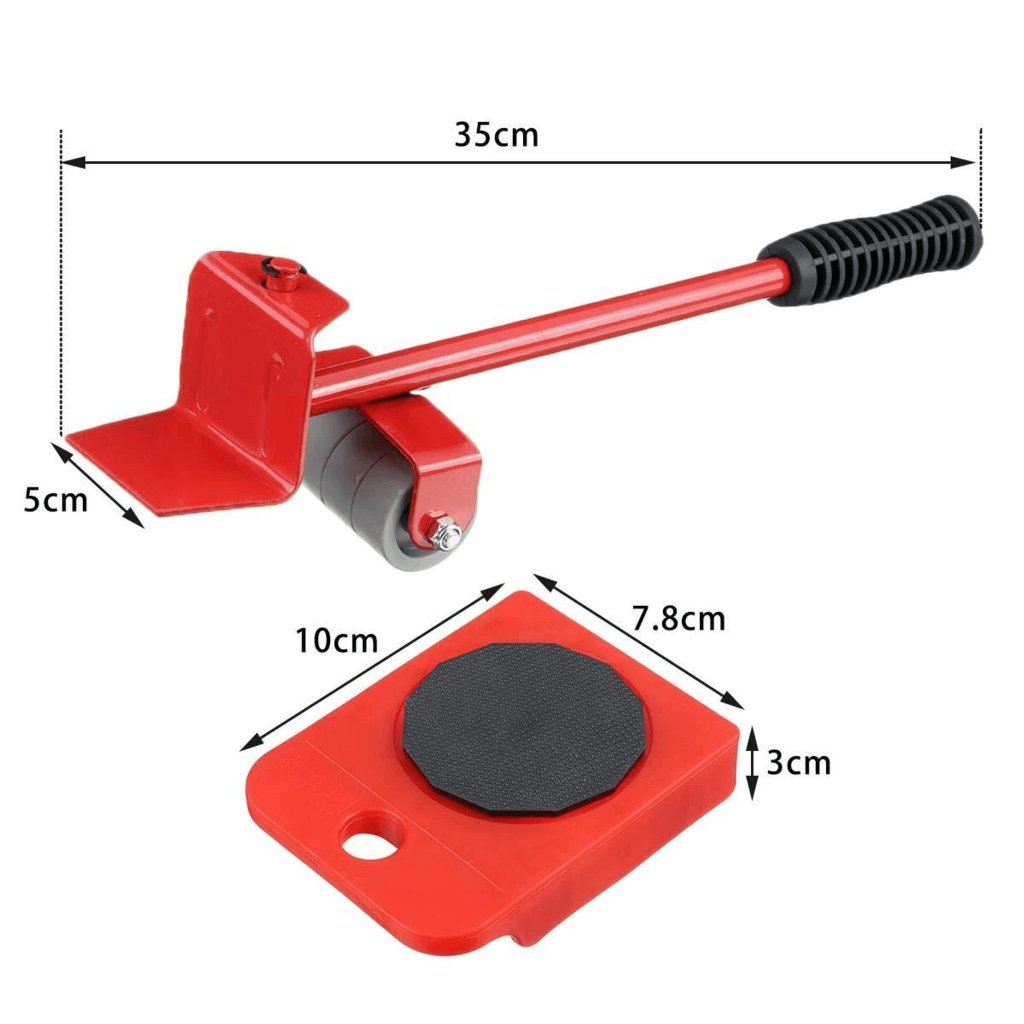 Kit Elevador de Muebles con Ruedas 5 Piezas