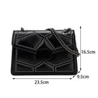 Bolso de Cuero Mary | Cadena Convertible y Relieve Tridimensional