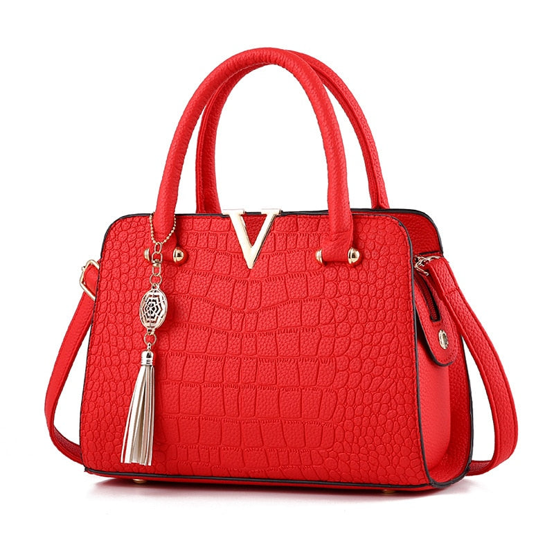 Bolso de Cuero Croco | Textura Croco con Interior Organizado