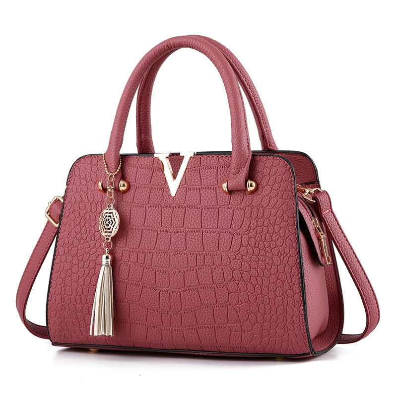 Bolso de Cuero Croco | Textura Croco con Interior Organizado