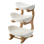 Frutero de Mesa Moderno de Bambú de 2 a 3 Niveles