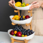 Frutero de Mesa Moderno de Bambú de 2 a 3 Niveles