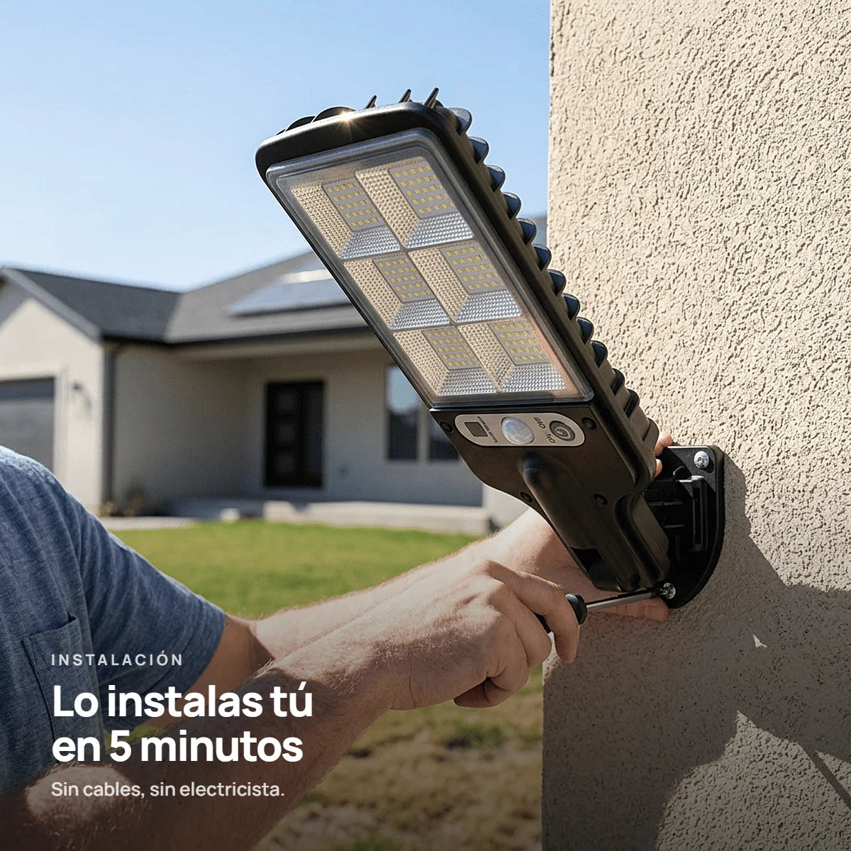 Instalación en 5 minutos, sin cables ni electricista