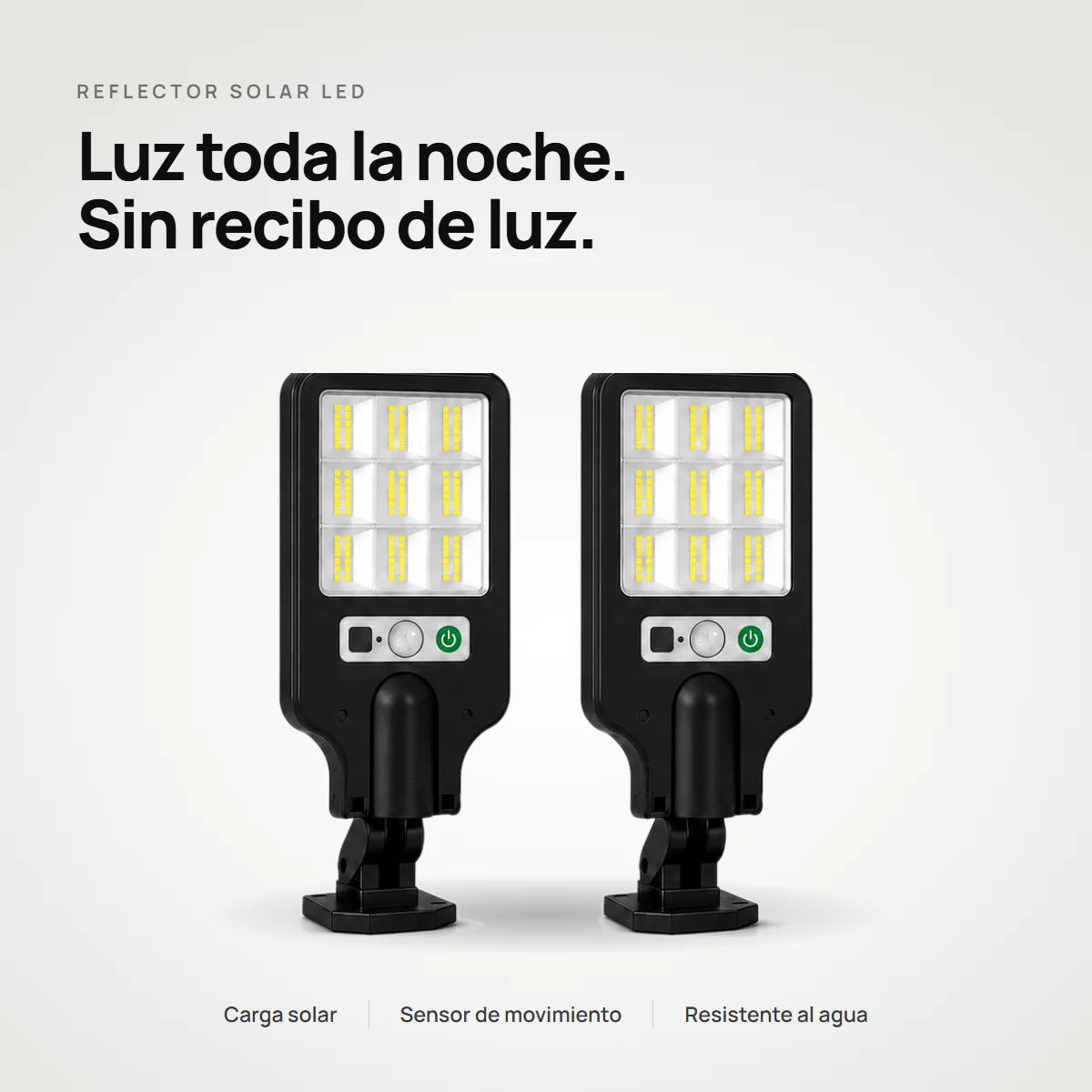 Reflector Solar LED: luz toda la noche sin recibo de luz
